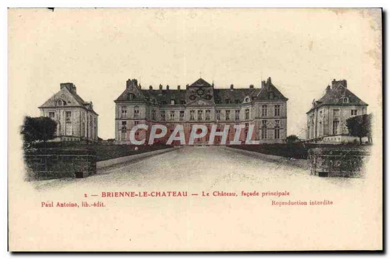 Old Postcard Brienne Le Chateau Le Chateau Main Facade