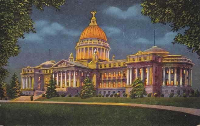 State Capitol at Jackson MS, Mississippi - Linen