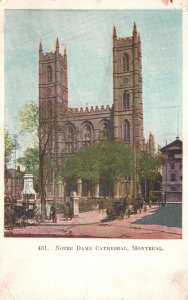 Vintage Postcard 1910's Notre Dame Cathedral Church Montreal Quebec Canada CAN