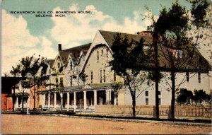 Postcard Richardson Silk Co. Boarding House in Belding, Michigan