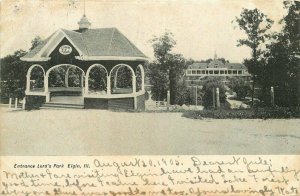 Elgin Illinois Entrance Lord's Park Murray Jordan 1905 Postcard 22-3325