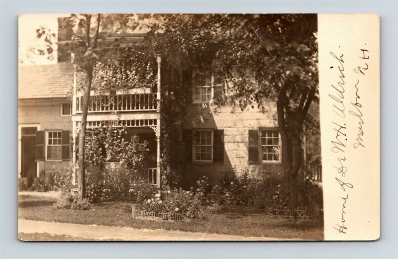 Postcard NH Marlborough New Hampshire Home Dr W.H. Aldrich RPPC Photo D29