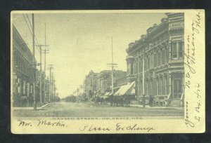 HOLDREGE NEBRASKA DOWNTOWN HAYDEN STREET SCENE VINTAGE POSTCARD 1906