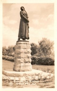 Vintage Postcard 1900's Evangeline Statue Grand Pre Nova Scotia Canada RPPC