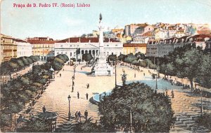 Praca de D Pedro IV Portugal Post Card