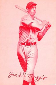 Joe Di Maggio Baseball Player View Postcard Backing 