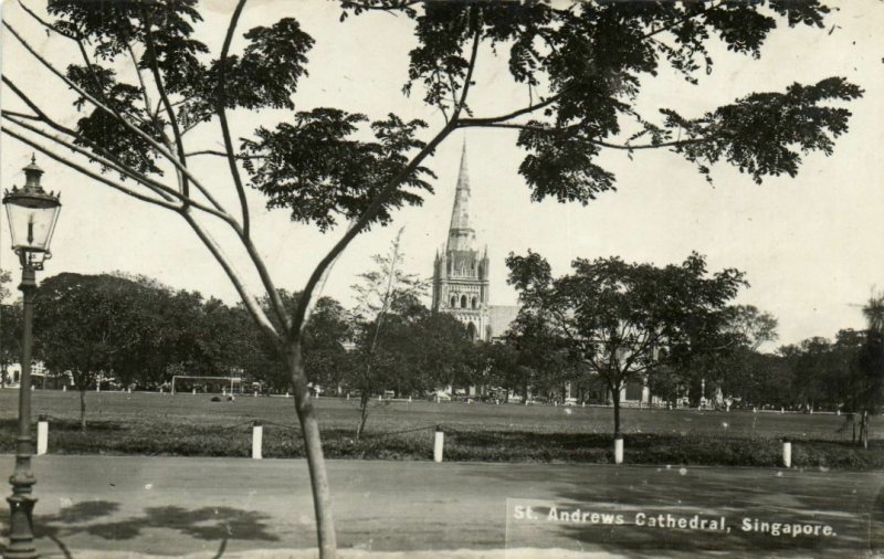 PC CPA SINGAPORE, ST. ANDREWS CATHEDRAL, Vintage REAL PHOTO Postcard (b18779)