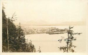 Aerial View C-1910 Seward Alaska Postcard RPPC 12983