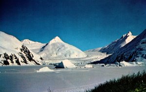 USA Portage Glacier In Winter Splendor Alaska Chrome Postcard 09.87