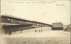 Haverhill MA Massachusetts New RR Train Station Depot Real Photo Postcard