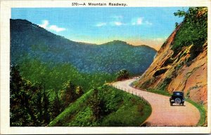 Vtg 1920s A Mountain Roadway Asheville North Carolina NC Postcard