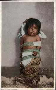 Indigenous Culture American Indian Pima Papoose Baby c1910 Detroit Pub PC