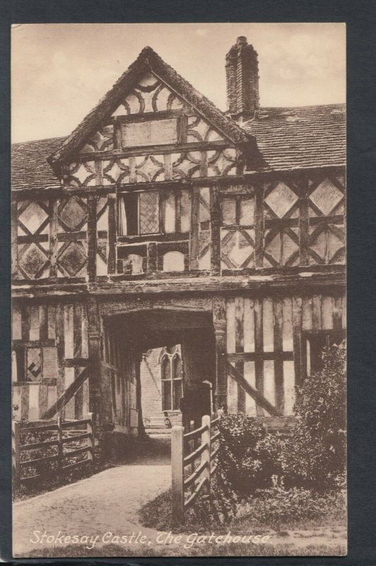 Shropshire Postcard - Stokesay Castle, The Gatehouse  RS20360