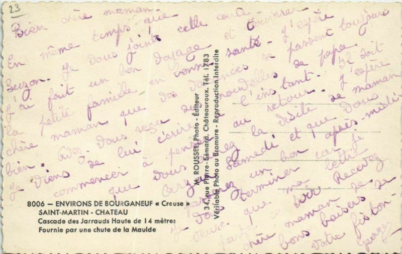 CPA SAINT-MARTIN-CHATEAU Cascade des Jarrauds - Env. de Bourganeuf (1144074)