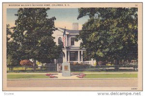 Woodrow Wilson's Boyhood Home, COLUMBIA, South Carolina, 30-40s