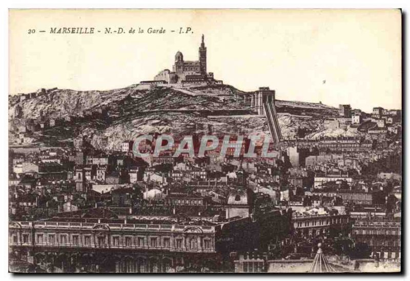 Old Postcard Marseille N D of the Guard