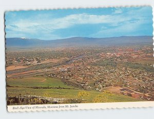 Postcard Bird's Eye View of Missoula, Montana from Mt. Jumbo, Missoula, Montana