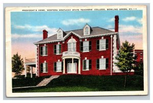 Vintage 1942 Postcard President's Home Western Kentucky State Teachers College