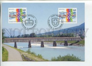 450395 Switzerland 1995 year maximum card joint release with Liechtenstein
