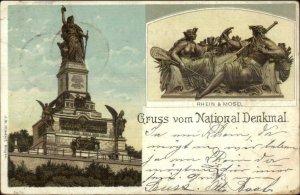 Rhein & Mosel - Gruss vom National Denkmal 1899 Used Special Cancel