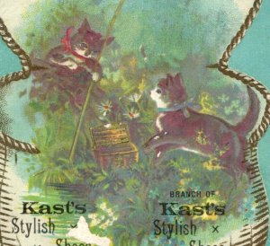 1880s Kast's Shoes Oakland San Francisco, CA Cute Cats #1 F161