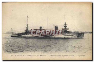 Postcard Old War Ship Carnot Wing Breastplate four turrets