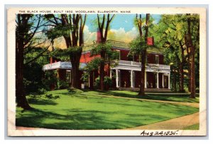 The Black House Woodlawn Ellsworth Maine ME UNP WB Postcard U3