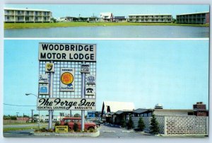 c1950's Woodbridge Motor Lodge Woodbridge New Jersey NJ Vintage Postcard