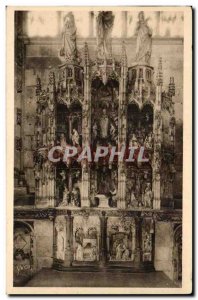 Old Postcard Bourg De Brou church altarpiece marble chapel of the Virgin