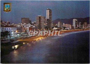 Modern Postcard Benidorm (Alicante) Night View of Levante Beach
