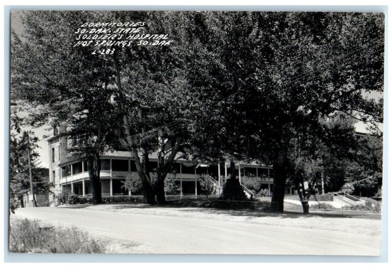 Dormitories So. Dak State Soldiers Hospital Hot Spring SD RPPC Photo Postcard