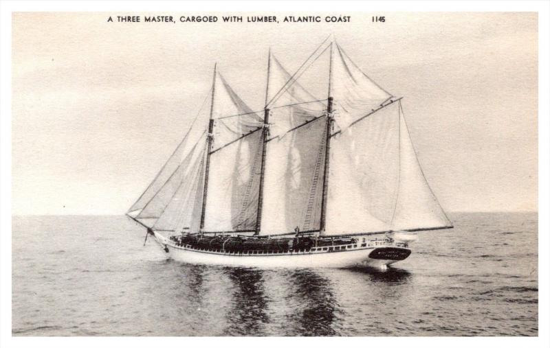 7265  Three Master Sailing Schooner with Cargo of Lumber