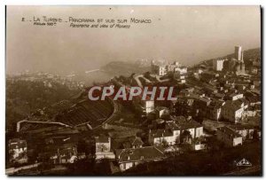 Old Postcard La Turbie And Panorama View Of Monaco