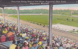 Maryland Hagerstown Race Track View From Dining Deck Of Club House Horse Racing