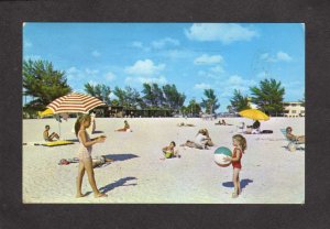 FL Municipal Beach Bathers Treasure Island St Petersburg Florida Postcard