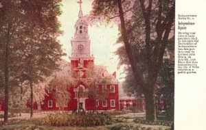 Vintage Postcard Independence Square Independence Hall Park Philadelphia Penna