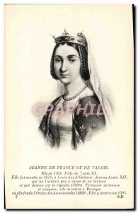 Old Postcard Joan of France and Valois