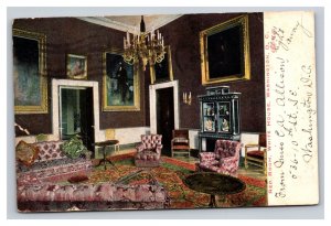 Vintage 1908 Postcard Red Room, White House, Washington, D.C.