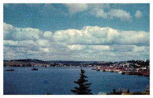 Postcard PANORAMIC SCENE Lunenburg Nova Scotia NS AT2963