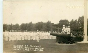 IL, Great Lakes, Illinois, Naval Training Station, Change of Command, RPPC