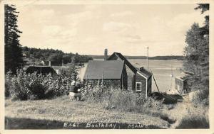 East Boothbay ME Cottage Shore Scene Real Photo Postcard