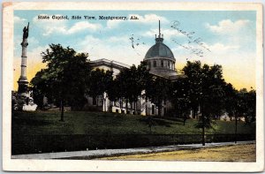 VINTAGE POSTCARD THE STATE CAPITOL BUILDING AT MONTGOMERY ALABAMA MAILED 1917