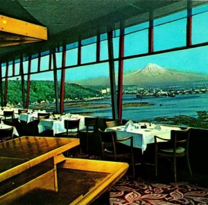 Interior Cliff House Restaurant Mt Rainier Tacoma Washington Chrome Postcard T14