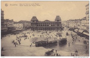 North Station and Rogier Place, Bruxelles, Belgium, 1900-1910s