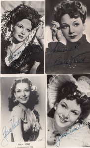 Jean Kent 4x Printed Signed but Hand Appearance Vintage Photo s