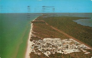 c.1963 Aerial View Longboat Key Colony Beach Florida Postcard 2T6-285