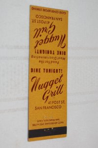 Nugget Grill San Francisco CA 20 Strike Matchbook Cover