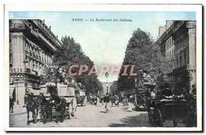 Old Postcard Paris Boulevard of the Italians