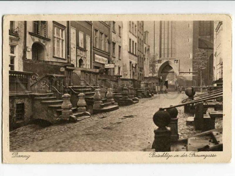 271088 POLAND DANZIG Gdansk Reischlage Frauengasse 1933 y RPPC