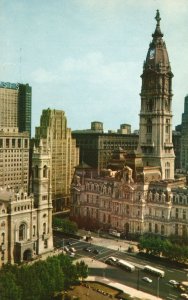 Vintage Postcard View Around City Hall Heart Of City Philadelphia Pennsylvania